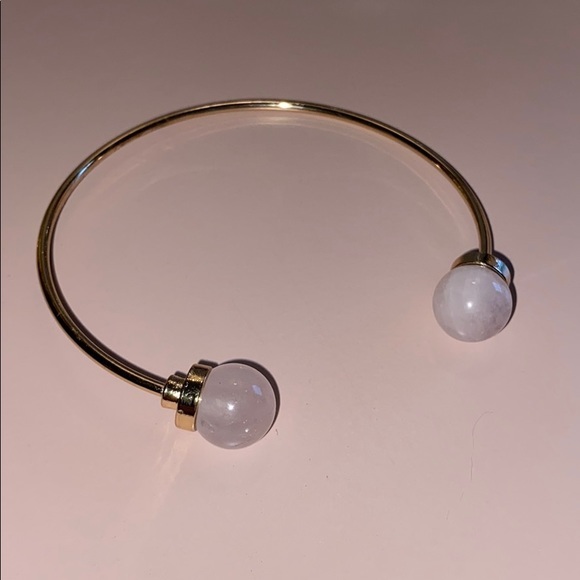 NWT  Pink + Gold Open Cuff Bangle Bracelet - Picture 2 of 4